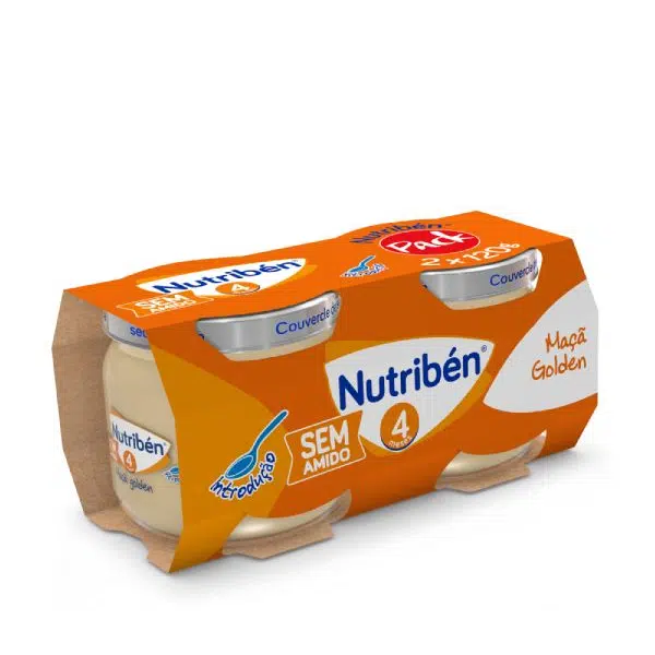 Nutribén Boião Maçã Golden 120 gramas x 2 - farmacia rodrigues rocha