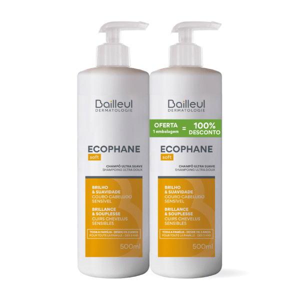 Ecophane Champô Ultra Suave - 2x500 ml - Farmácia Rodrigues Rocha