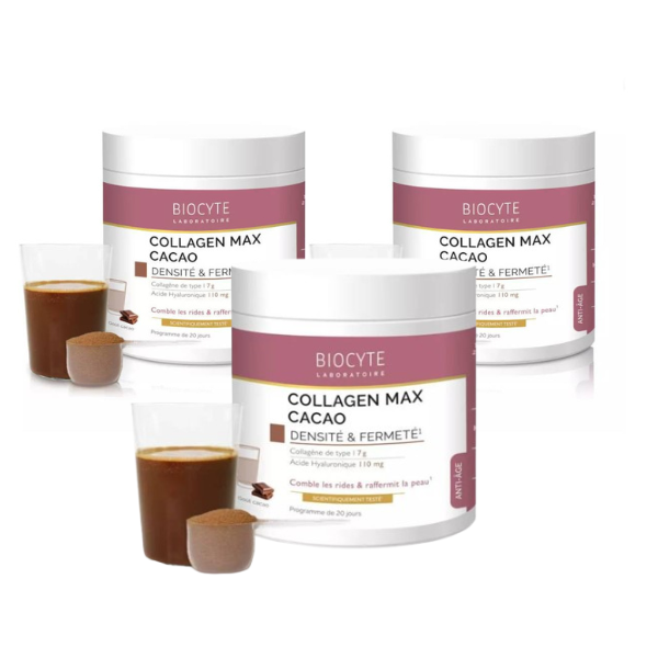 Biocyte Collagen Max Anti-Age Cacau 260 gramas x 3 - Farmacia Rodrigues Rocha