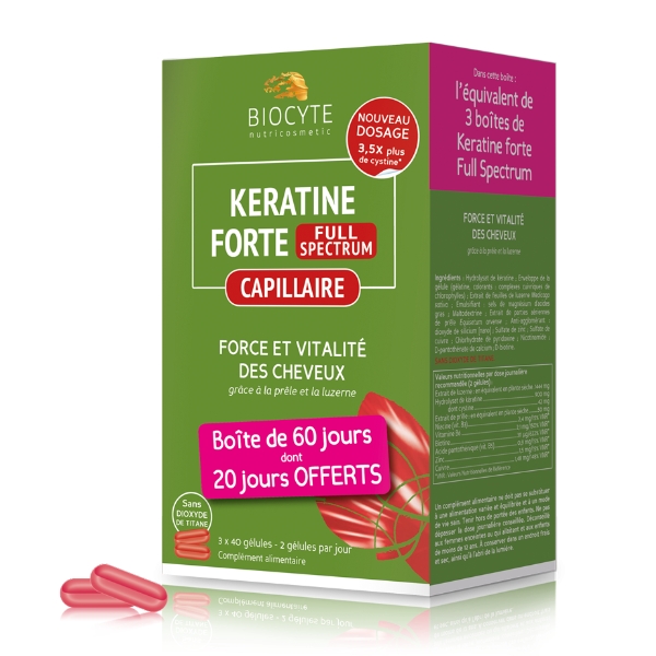 Biocyte Keratine Forte Extra Plus Trio 120 capsulas