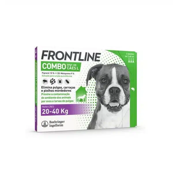 Frontline Combo Cão 20 a 40 kg 3 Pipetas