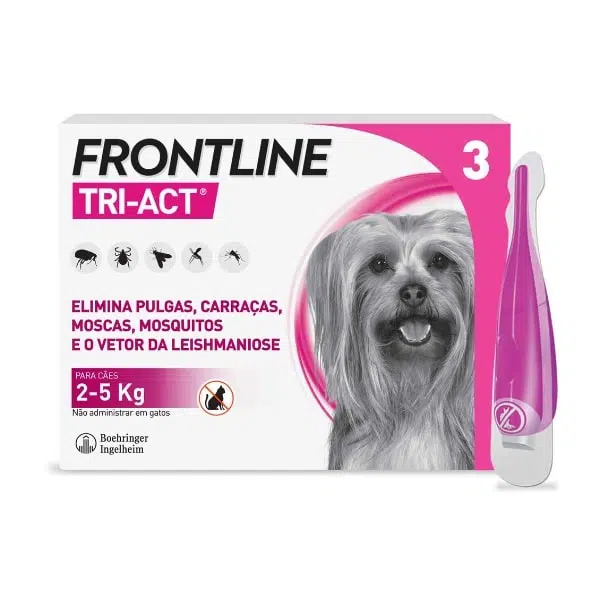 Frontline Tri-Act Cão 2 a 5 kg 3 Pipetas