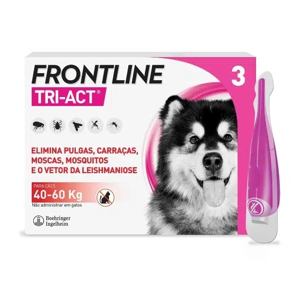 Frontline Tri-Act Cão 40 a 60 kg 3 Pipetas