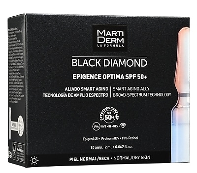 Martiderm Black Diamond Epigence Optima 10 ampolas SPF50+