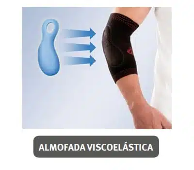 Orliman Cotoveleira Elástica com Almofada Viscoelástica - Preto