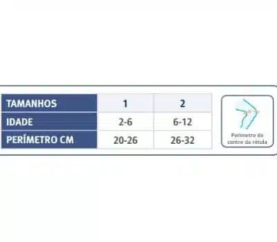 Orliman Pediátrico Joelheira Rótula Aberta com Barras Estabilizadoras