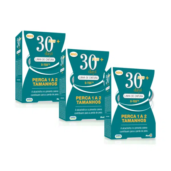30 Days Plus Linha de Cintura D-Tox Pack 3 meses