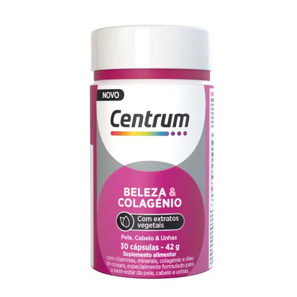 centrum beleza e colagénio 30 cápsulas