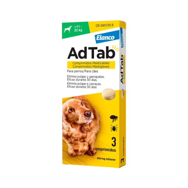 AdTAb Cão 11-22kg - 3 comprimidos - Farmacia Rodrigues Rocha