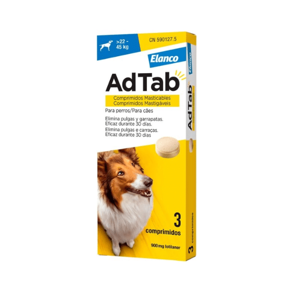 AdTAb Cão 22-45kg - 3 comprimidos - Farmacia Rodrigues Rocha