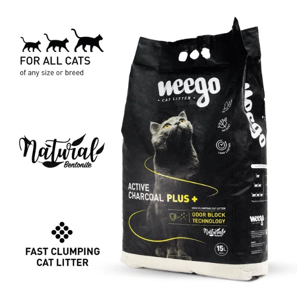 Areia Aglomerante Weego Active Charcoal Plus