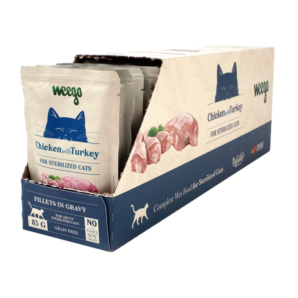Comida Húmida Gato Frango e Perú Weego