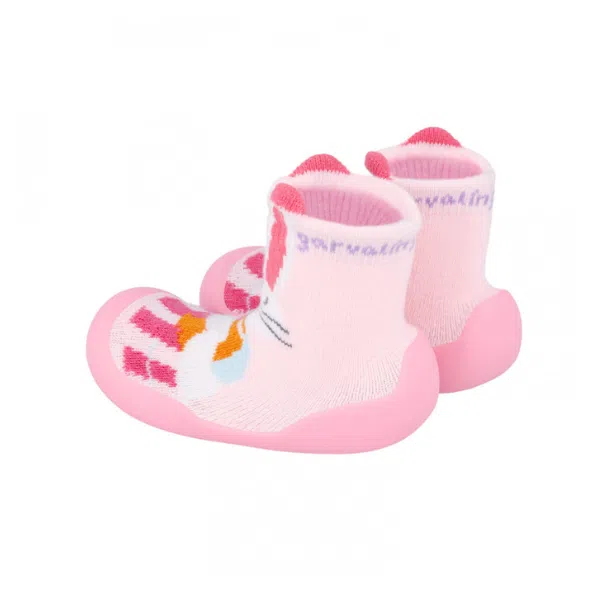 Meias Antiderrapante Rosa Garvalin