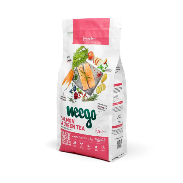 Ração Gato Esterilizado Weego Salmão e Chá Verde 1.5kg
