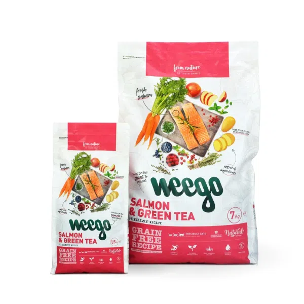 Ração Gato Esterilizado Weego Salmão e Chá Verde