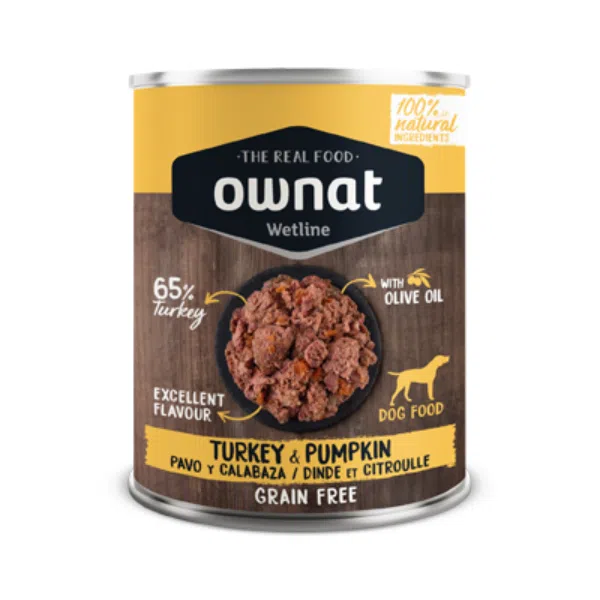 Comida Húmida Cão Ownat Perú e Abóbora