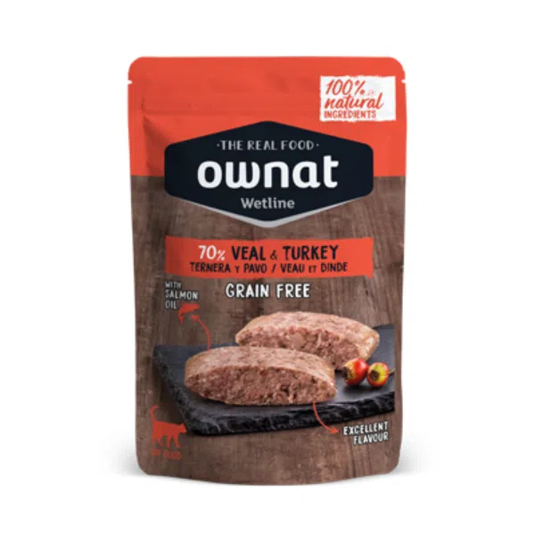 Comida Húmida Gato Ownat Vitela e Perú