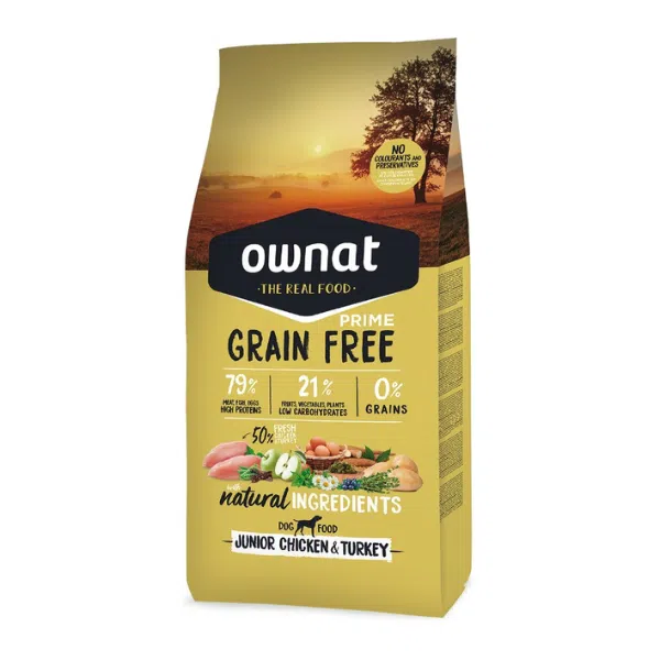 Ownat Grain Free Prime Cão Júnior Frango e Peru