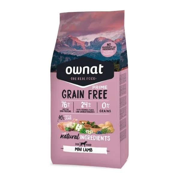 Ownat Grain Free Prime Cão Mini Cordeiro