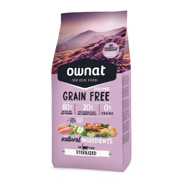 Ownat Grain Free Prime Gato Esterilizado