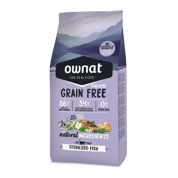 Ownat Grain Free Prime Gato Esterilizado Peixe