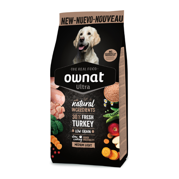 Ownat Ultra Ração Cão Médio Light