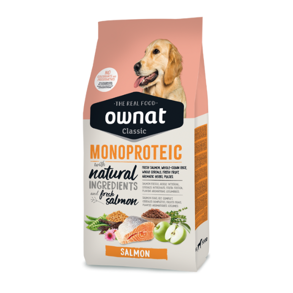 Ração Cão Ownat Classic Monoproteica com Salmão