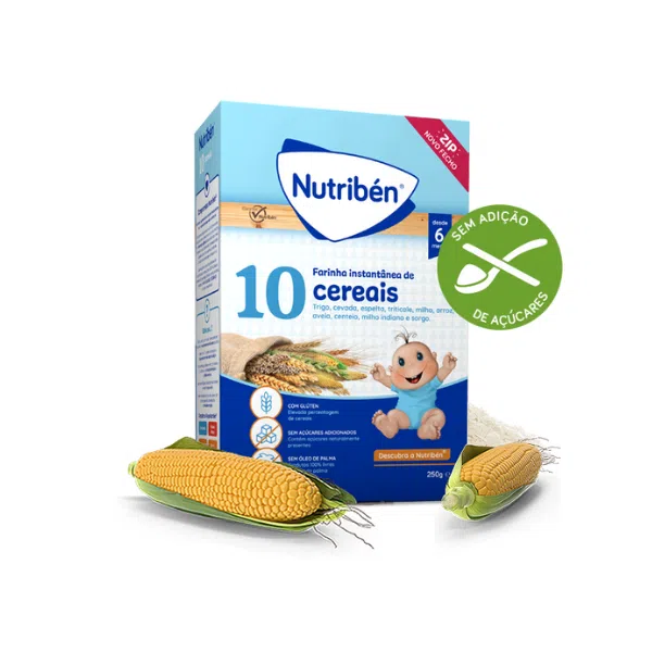 Nutriben Papa 10 Cereais Não Láctea - Farmácia Rodrigues Rocha