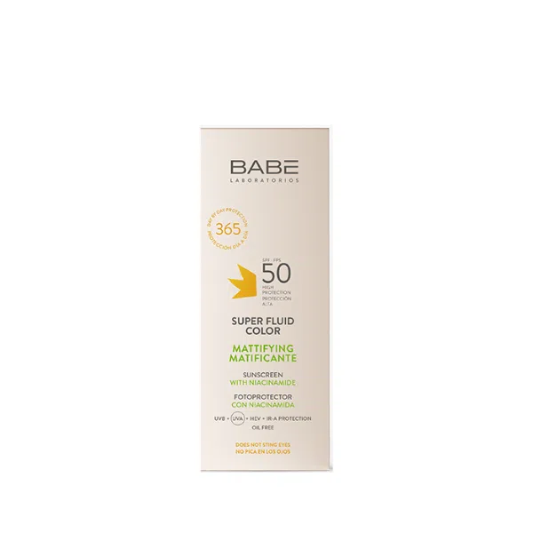 Babé Fotoprotetor Super Fluid Matificante Color SPF50